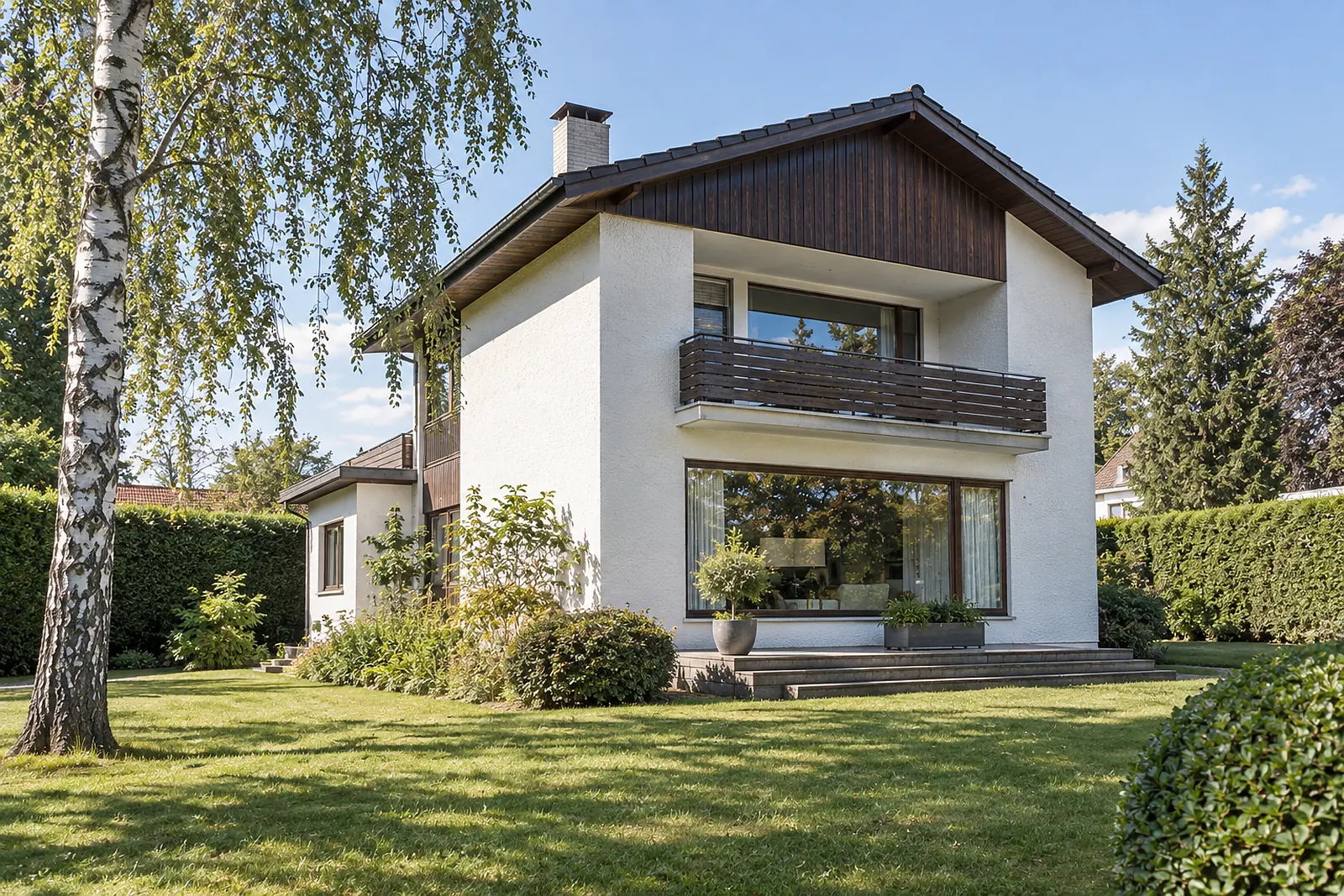 Badsanierung Mildensee: Einfamilienhaus aus den sechziger Jahren mit Garten